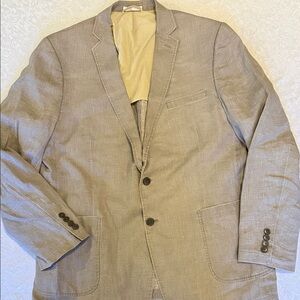 Calvin Klein 100% Linen Tan Sport Coat Blazer | Men’s 46L